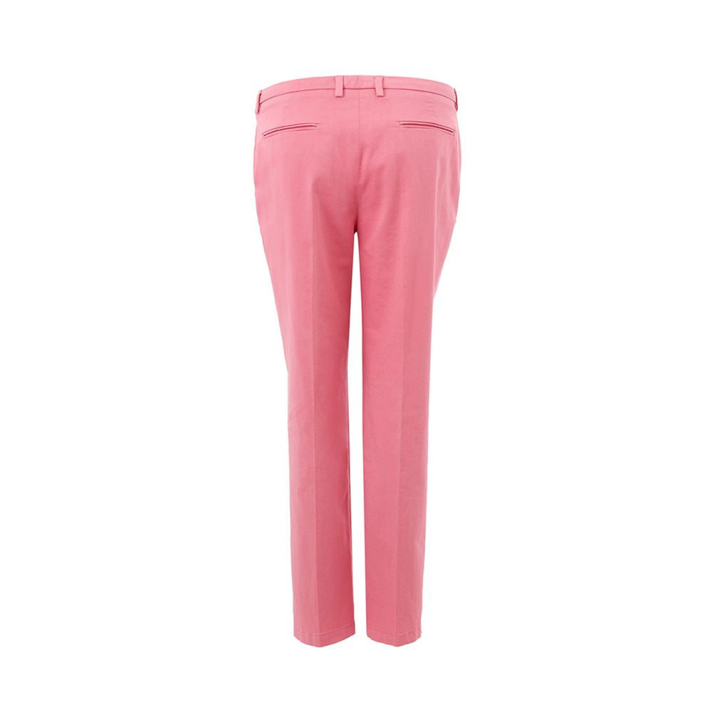 Lardini Elegant Cotton Pink Trousers for Sophisticated Style