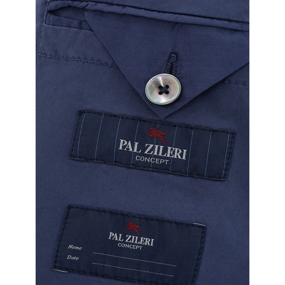 Pal Zileri Elegant Italian Blue Cotton Jacket