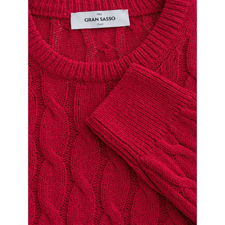 Gran Sasso Elegant Crimson Cotton Classic Sweater