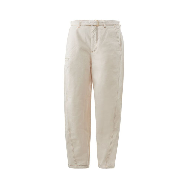 Emporio Armani Beige Cotton Chic Trousers