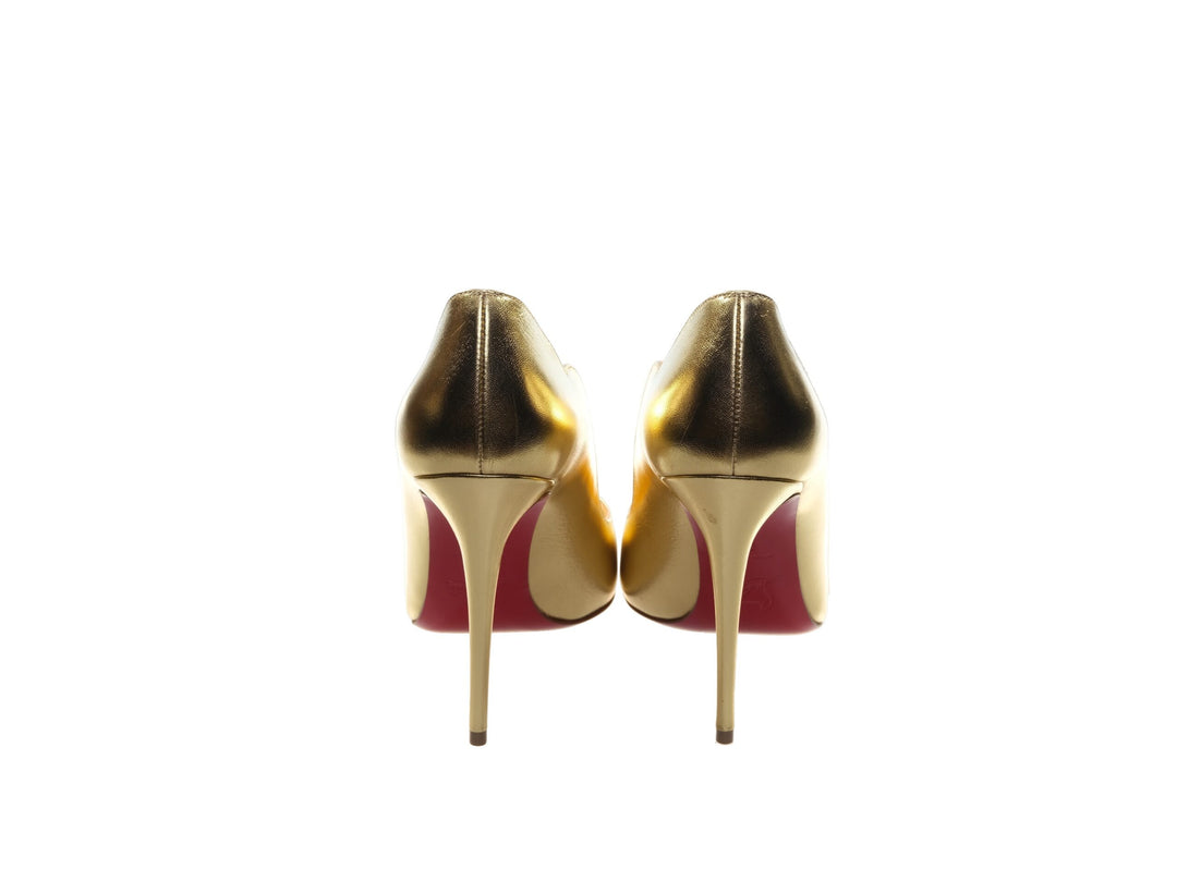 Christian Louboutin Hot Chick 100 Gold High Heel Pump