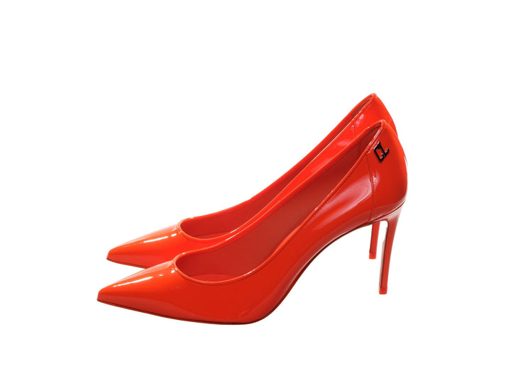 Christian Louboutin Sporty Kate Orange Patent Leather High Heel Pumps