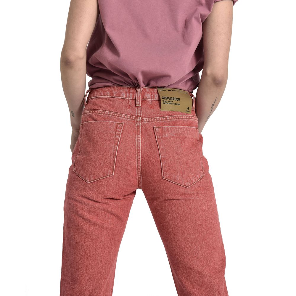 One Teaspoon Red Cotton Jeans & Pant