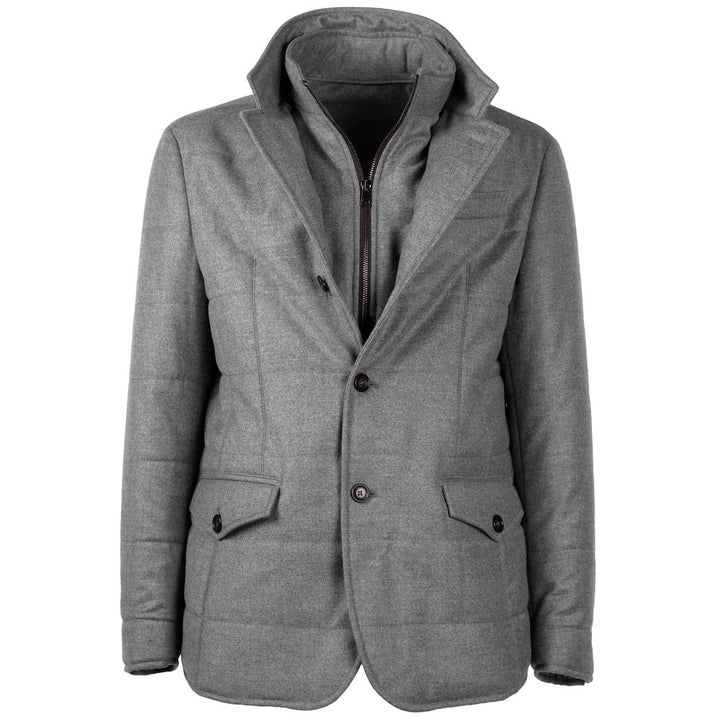 Made in Italy Gray Wool Men Coat