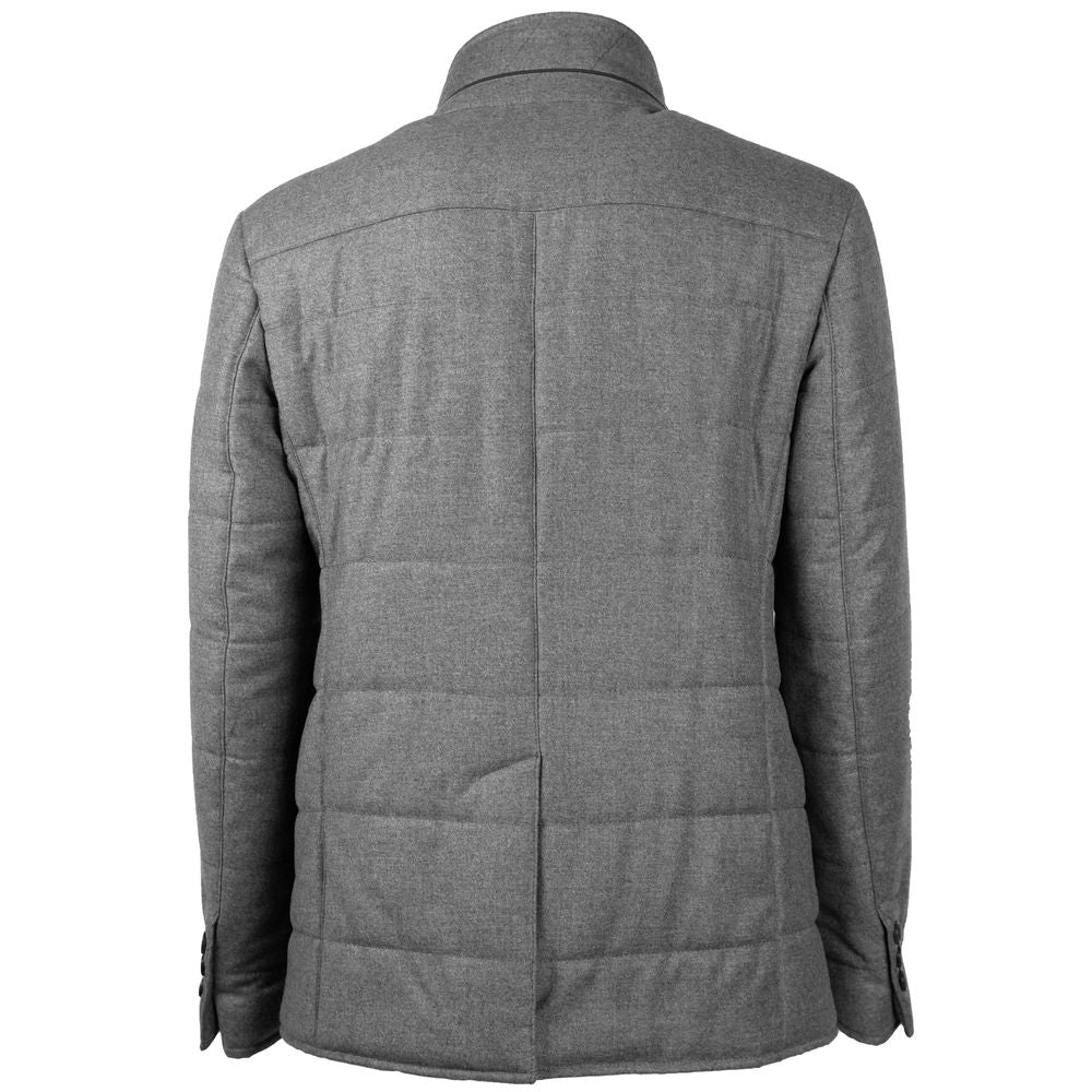 Made in Italy Gray Wool Men Coat