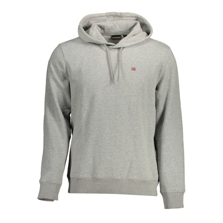 Napapijri Chic Gray Organic Cotton Blend Hoodie