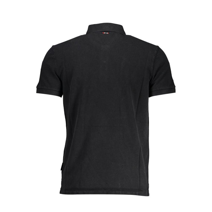 Napapijri Black Cotton Men Polo Shirt