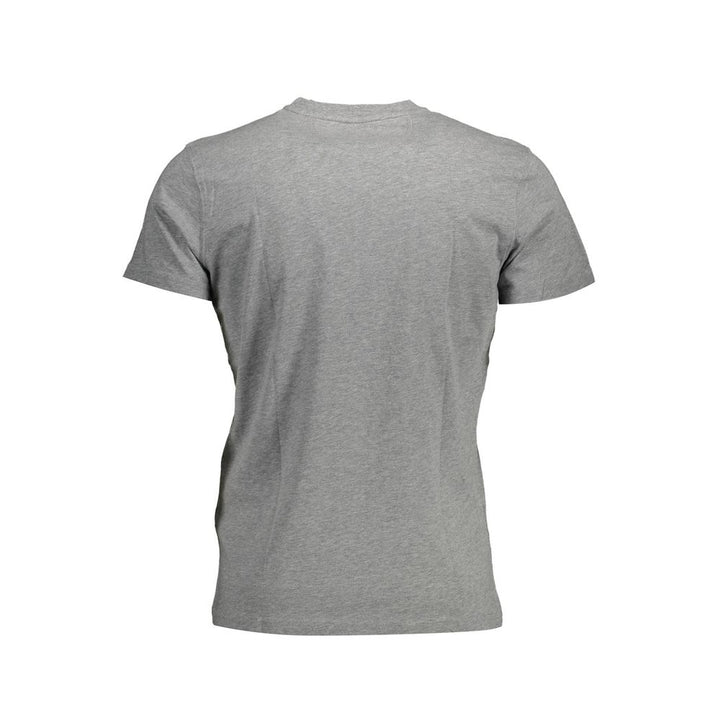 La Martina Exquisite Embroidered Gray Cotton Tee