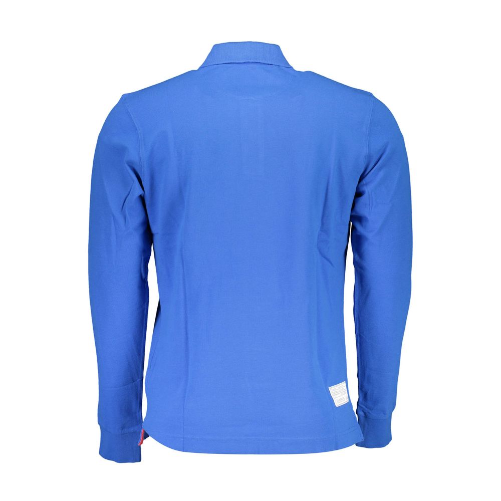 La Martina Elegant Blue Long-Sleeved Polo for the Modern Man