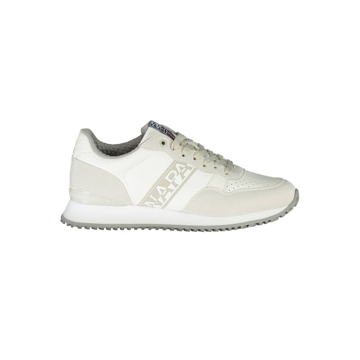 Napapijri Sleek White Sneakers with Logo Detail