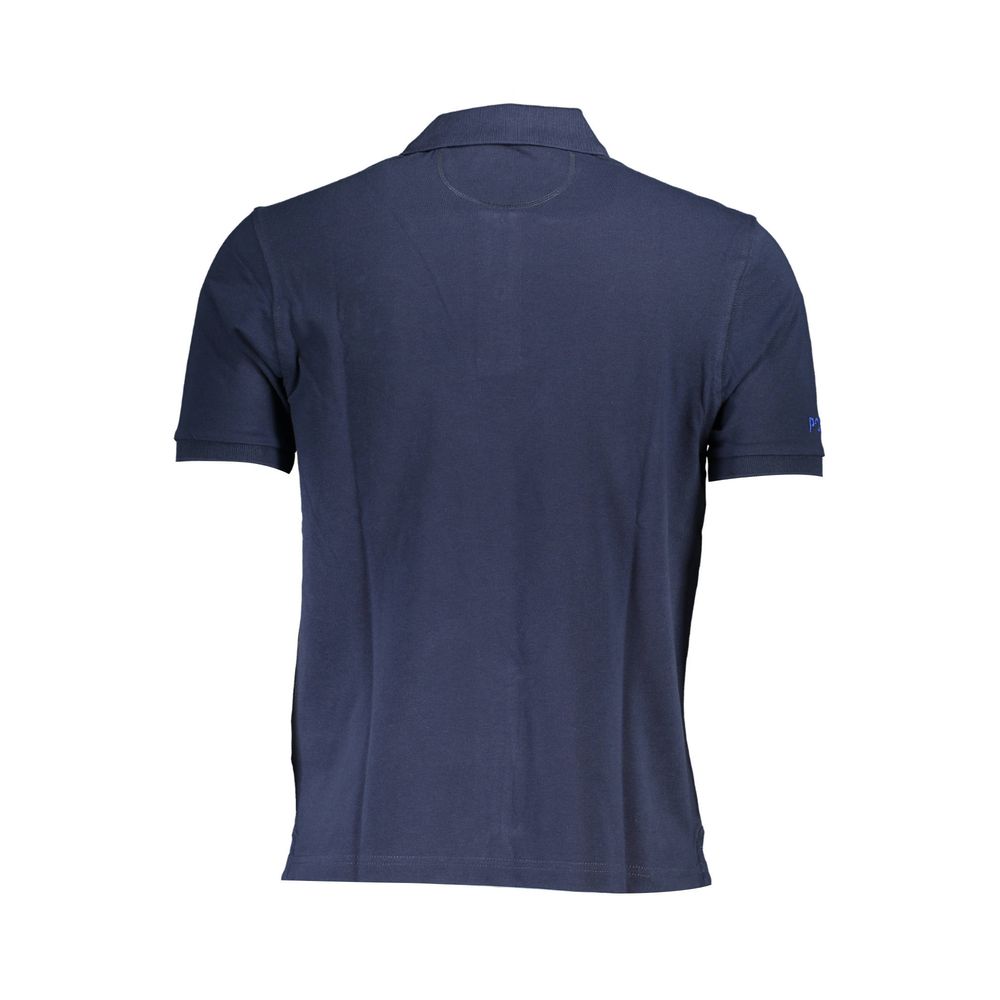 La Martina Elegant Blue Cotton Polo Shirt