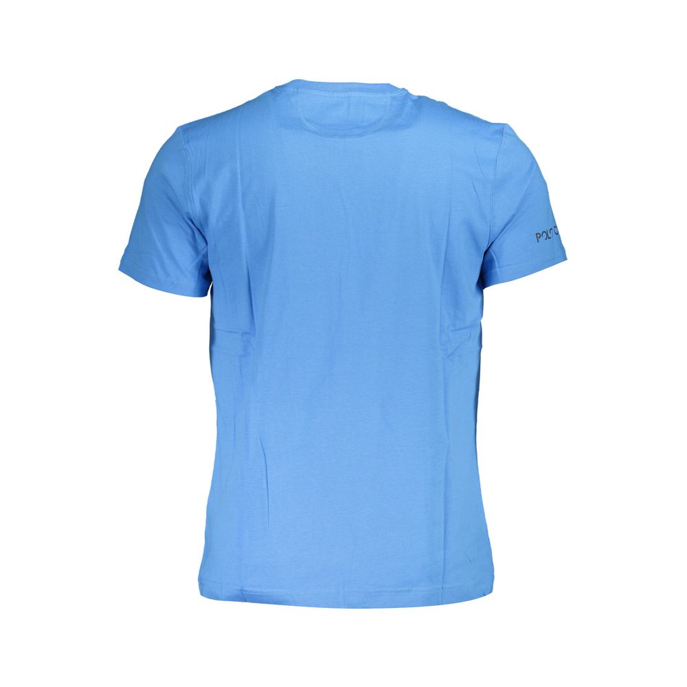 La Martina Regal Blue Cotton Tee with Classic Print