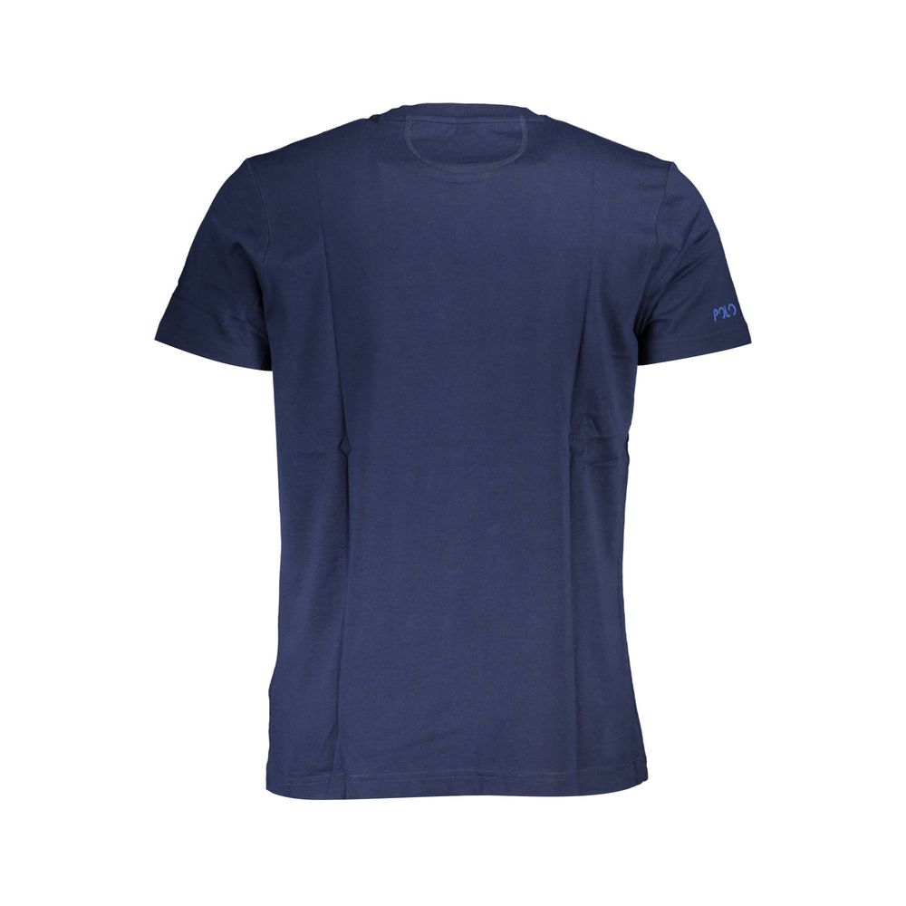 La Martina Chic Blue Logo Tee with Classic Embellishments