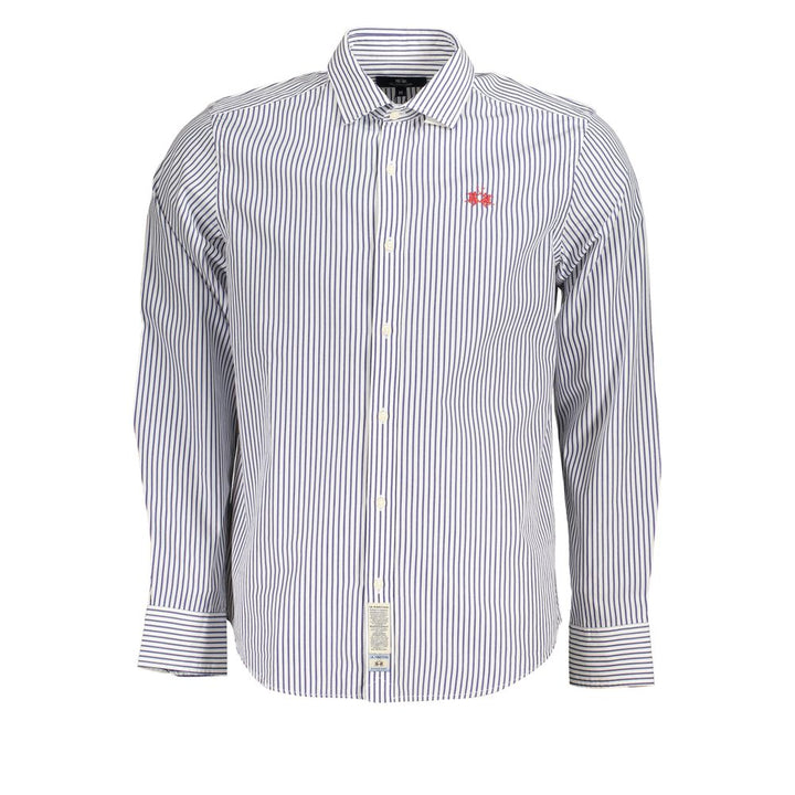 La Martina Elegant Long-Sleeved Striped Shirt for Men