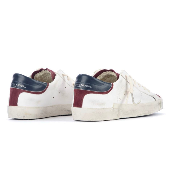 Philippe Model Elegant Leather Sneakers with Suede Accents