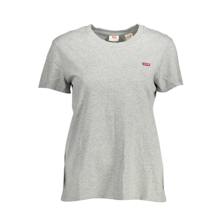 Levi's Chic Gray Round Neck Cotton Tee