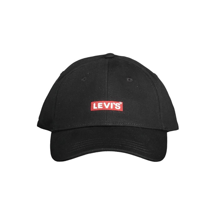 Levi's Chic Embroidered Visor Cap in Elegant Black