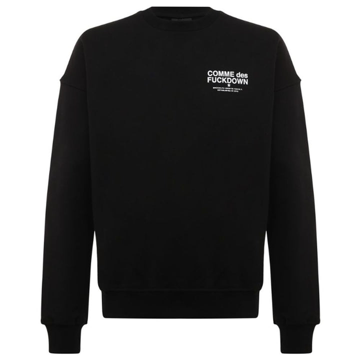 Comme Des Fuckdown Black Cotton Sweater