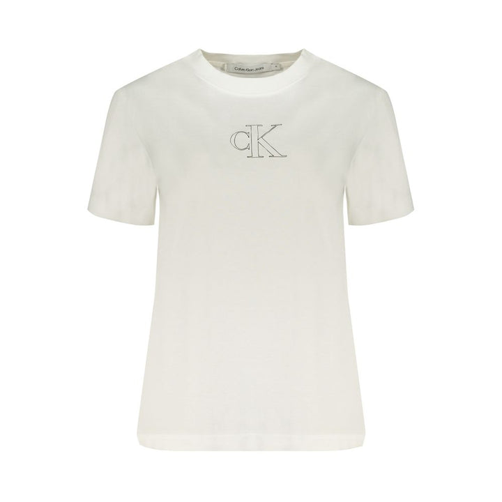 Calvin Klein White Cotton Tops & T-Shirt