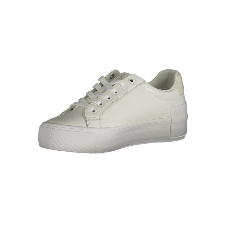 Calvin Klein White Polyester Sneaker