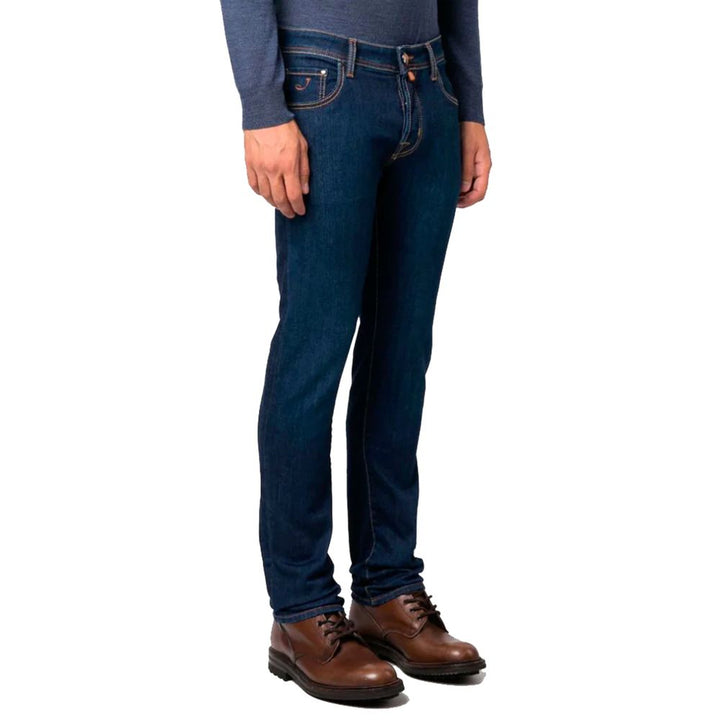 Jacob Cohen Blue Cotton Men Jeans