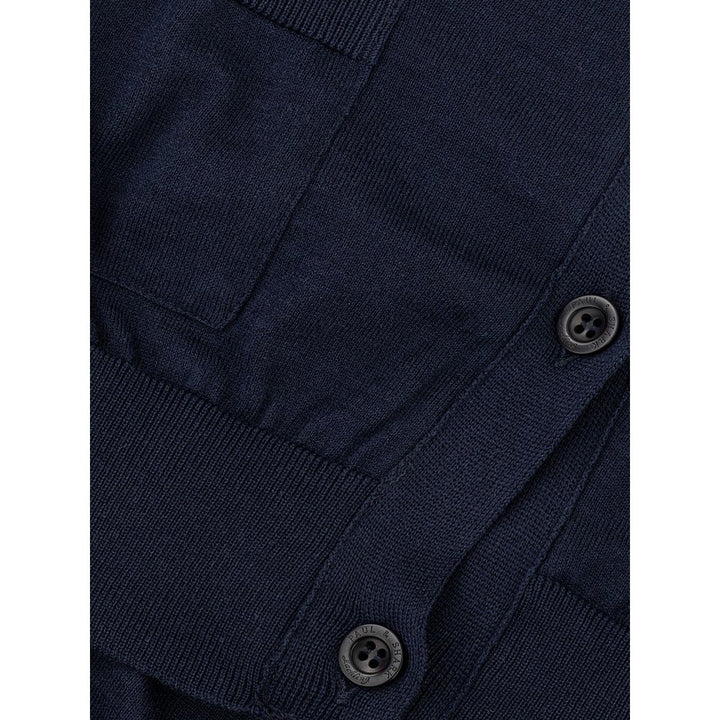 Paul & Shark Blue Cotton Cardigan