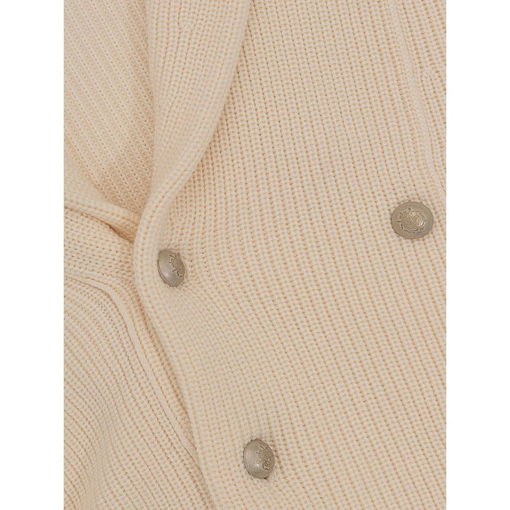 Gran Sasso White Wool Cardigan