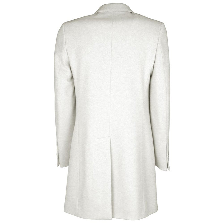 Made in Italy White Wool Vergine Jacket