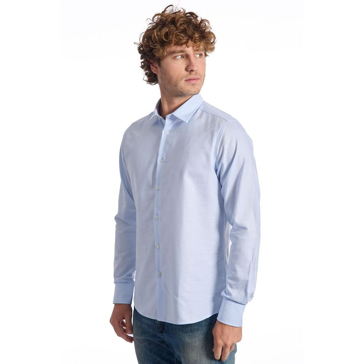 Baldinini Trend Light Blue Cotton Shirt