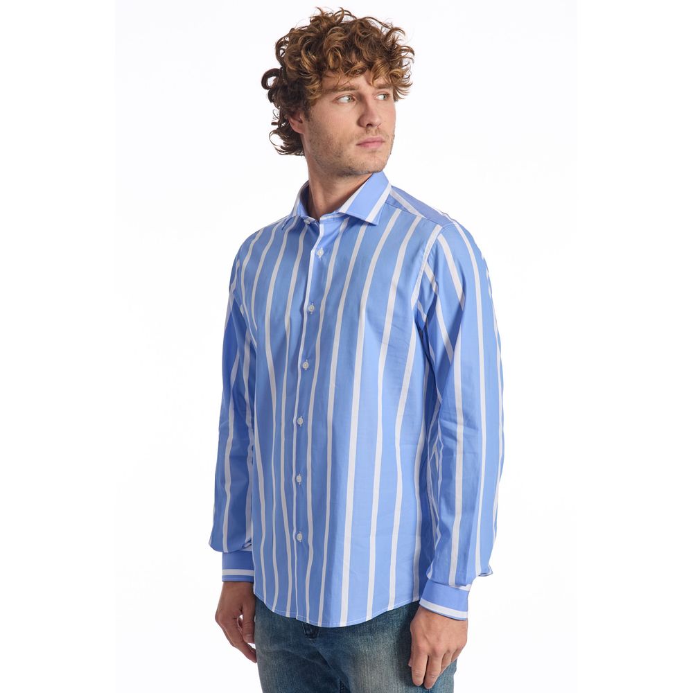 Baldinini Trend Light Blue Cotton Shirt