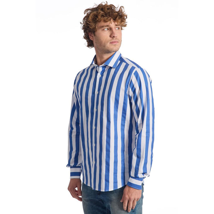 Baldinini Trend Blue Cotton Shirt