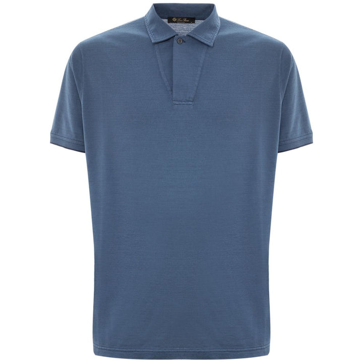 Loro Piana Light Blue Cotton Polo Shirt