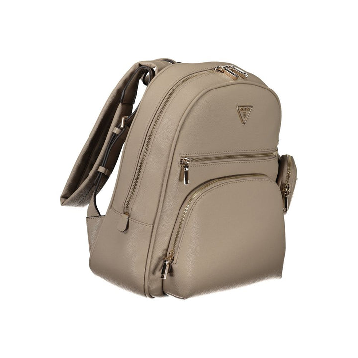 Guess Jeans Beige Polyethylene Backpack