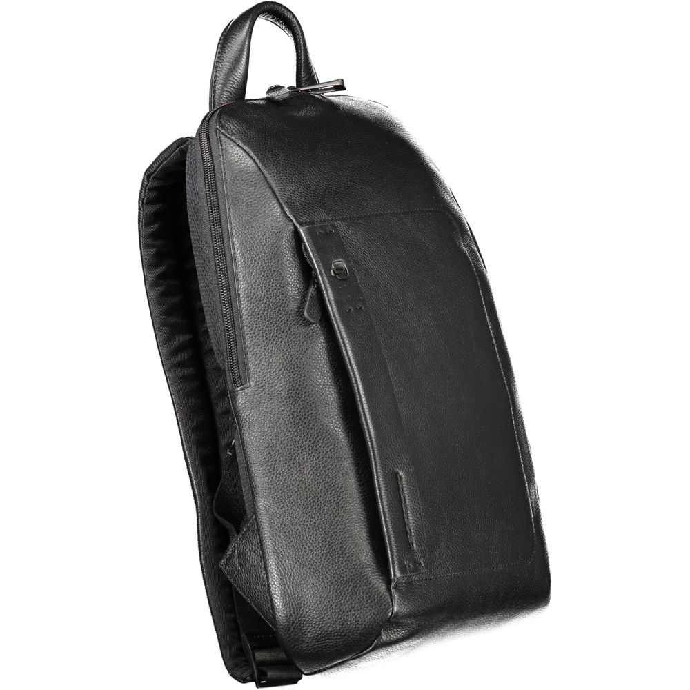 Piquadro Black Leather Backpack