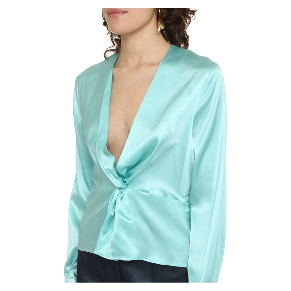 PINKO Green Silk Sweater