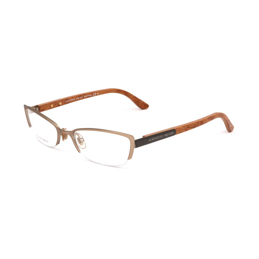 Alexander McQueen Brown Metal Frames