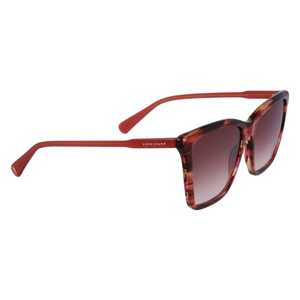 Longchamp Red Acetate Sunglasses