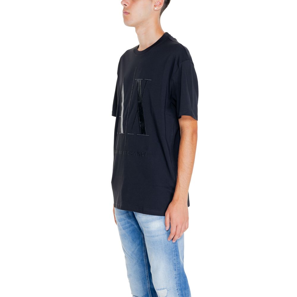 Armani Exchange Black Cotton T-Shirt