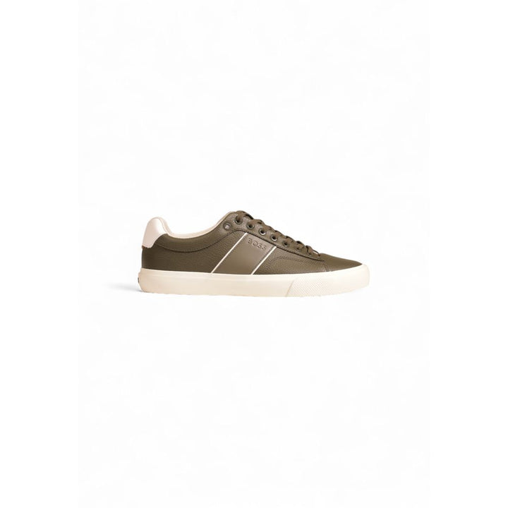 Hugo Boss Green Leather Sneaker