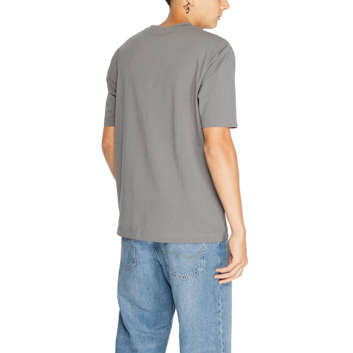 Hugo Boss Gray Cotton T-Shirt