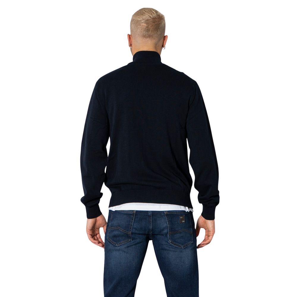 Armani Exchange Blue Cotton Cardigan