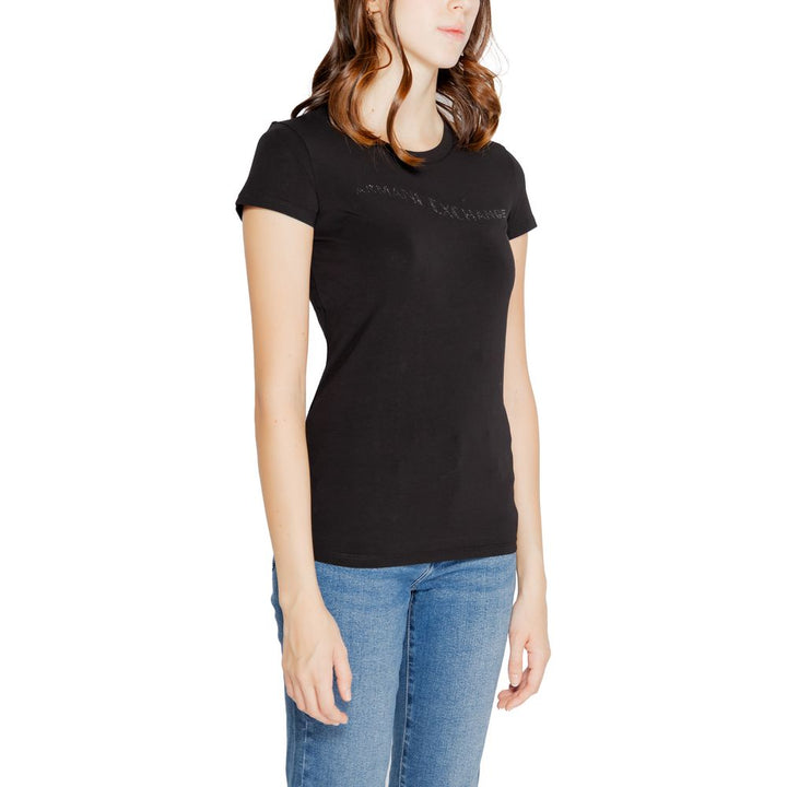 Armani Exchange Black Cotton Tops & T-Shirt