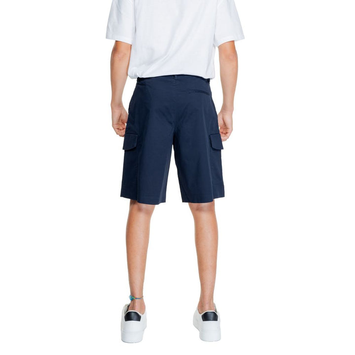 Armani Exchange Blue Cotton Short