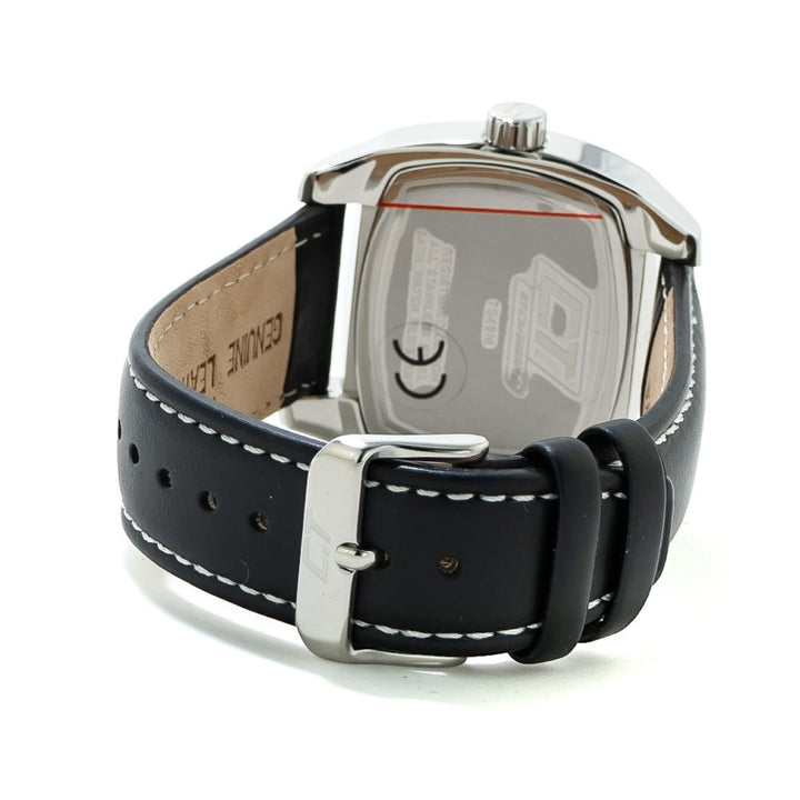 Chronotech Black Leather Watch