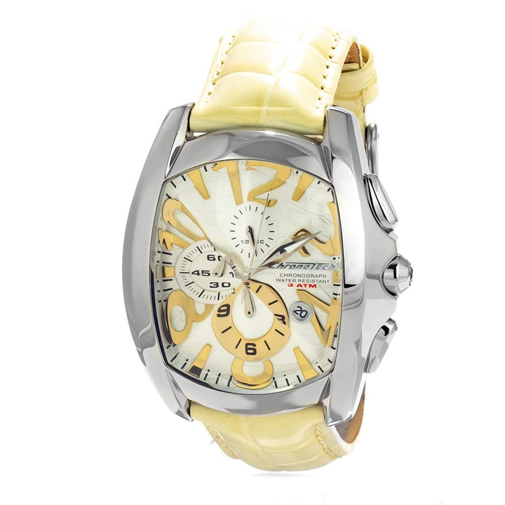 Chronotech Yellow Leather Watch