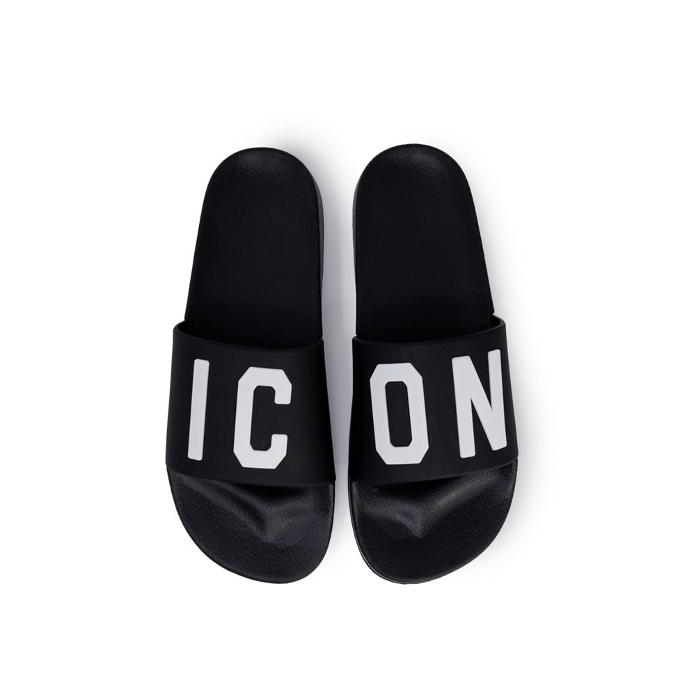 Icon Black Rubber Sandal