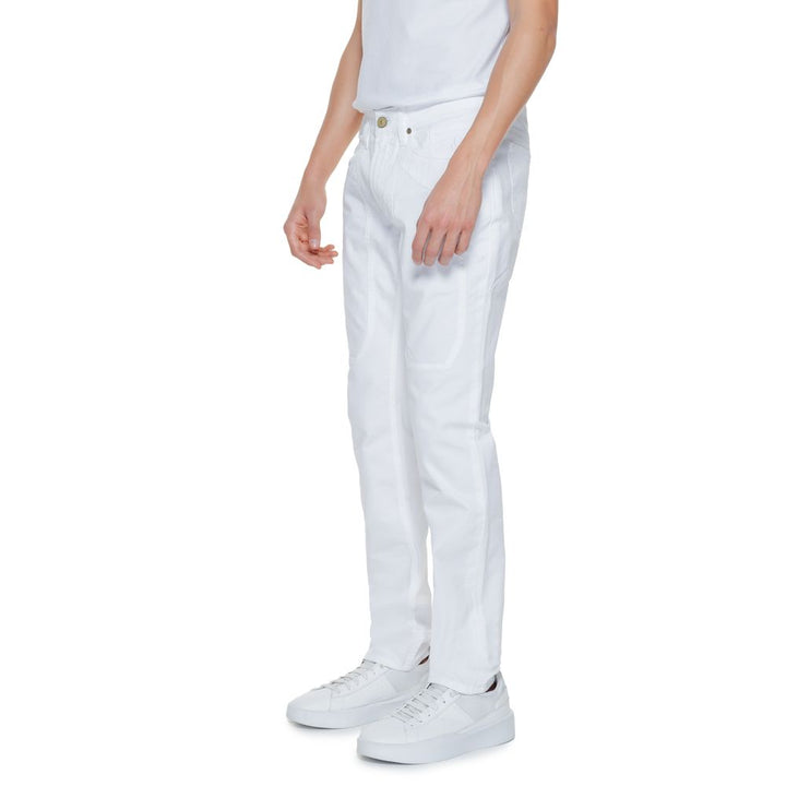 Jeckerson White Cotton Jeans & Pant