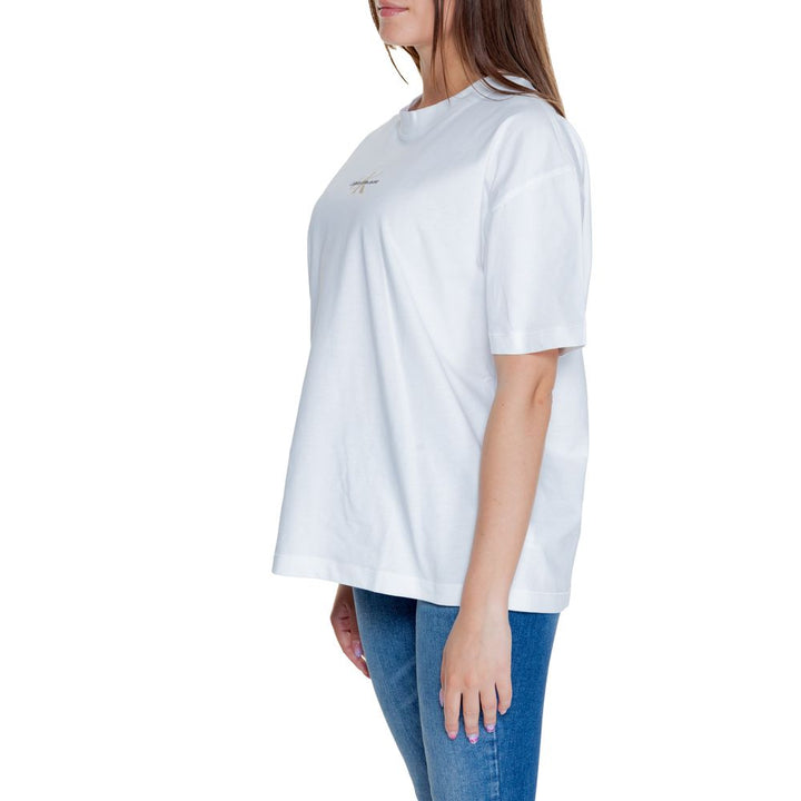 Calvin Klein Jeans White Cotton Tops & T-Shirt