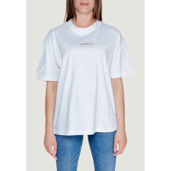 Calvin Klein Jeans White Cotton Tops & T-Shirt