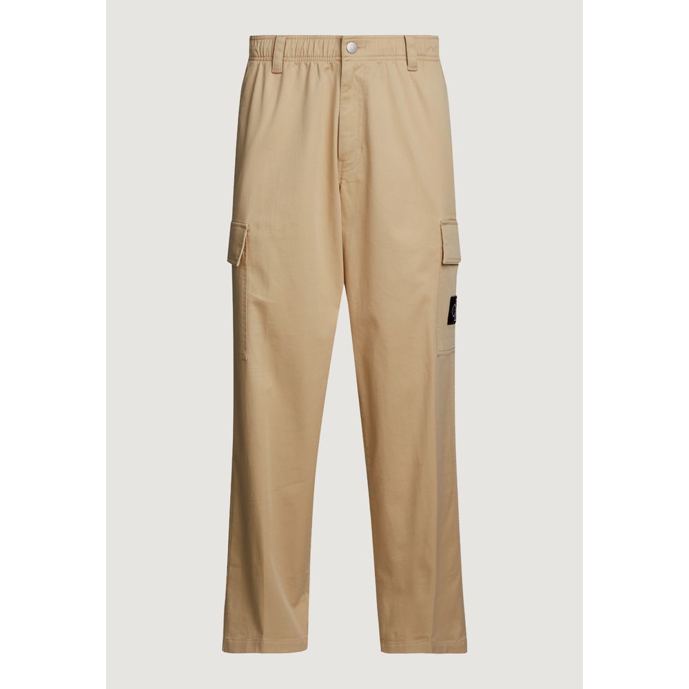 Calvin Klein Jeans Beige Cotton Rigenerato Jeans & Pant